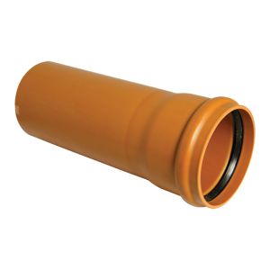FloPlast 110mm Underground Drainage Pipe - Single Socket 6m
