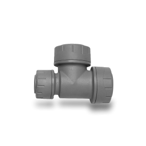 Polypipe PolyPlumb End Reduced Tee 28mm x 22mm x 28mm (Grey)