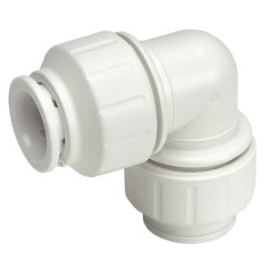 JG Speedfit Plastic Push-Fit Reducing Elbow 22mm x 15mm (White)