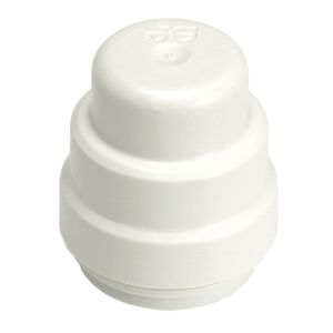 JG Speedfit Plastic Push-Fit Stop End 22mm (White)
