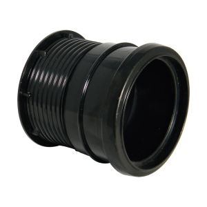 FloPlast 110mm Ring Seal Soil Drain Connector (Black)