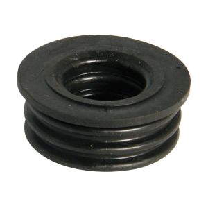 FloPlast 110mm Ring Seal Soil Boss Adaptor – Rubber Push-Fit 40mm (Black)