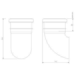 FloPlast 110mm Ring Seal Soil Shoe (Grey)