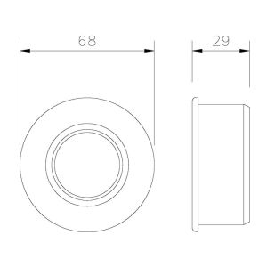 FloPlast 110mm Ring Seal Soil Solvent Boss Adaptor 32mm (Grey)