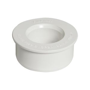 FloPlast 110mm Ring Seal Soil Solvent Boss Adaptor 40mm (White)