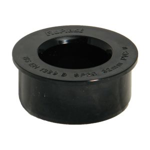 FloPlast 110mm Ring Seal Soil Solvent Boss Adaptor 40mm (Black)