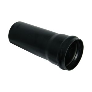 FloPlast 110mm Ring Seal Soil Pipe - Single Socket 3m (Black)