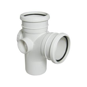 FloPlast 110mm Ring Seal Soil Access Branch 92½° (87½°) (White)