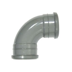 FloPlast 110mm Ring Seal Soil Bend 92½° (87½°) (Double Socket) (Grey)