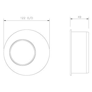 FloPlast 110mm Ring Seal Soil Rainwater Reducer 110 x 68mm (White)