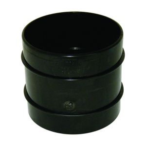 FloPlast 110mm Solvent Soil Pipe Coupling Double Socket (Black)