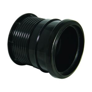 FloPlast 110mm Solvent Soil Pipe Coupling Single Socket (Solvent/Ring Seal) (Black)