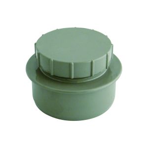 FloPlast 110mm Solvent Soil Screwed Access Cap (Olive Grey)