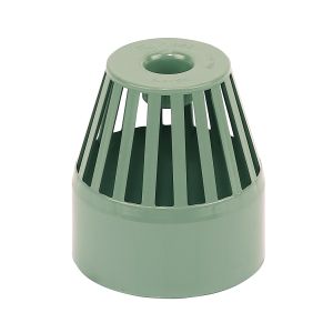 FloPlast 110mm Solvent Soil Vent Terminal (Olive Grey)