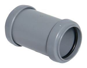 FloPlast Push-Fit Waste Straight Coupling 40mm (Grey)