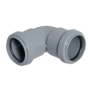FloPlast Push-Fit Waste 90° Bend 32mm (Grey)