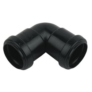 FloPlast Push-Fit Waste 90° Bend 40mm (Black)
