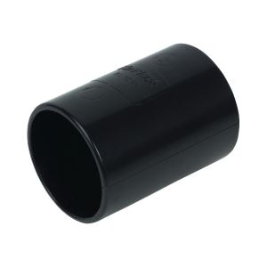 FloPlast ABS Solvent Weld Waste Straight Coupling 50mm (Black)