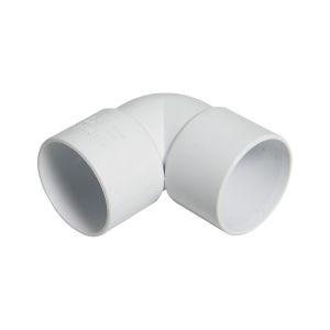 FloPlast ABS Solvent Weld Waste 90° Bend 50mm (White)