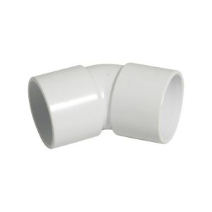 FloPlast ABS Solvent Weld Waste 135° (45°) Bend 50mm (White)
