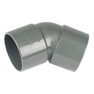 FloPlast ABS Solvent Weld Waste 135° (45°) Bend 40mm (Grey)