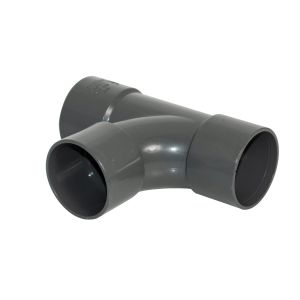 FloPlast ABS Solvent Weld Waste Tee 40mm (Anthracite Grey)